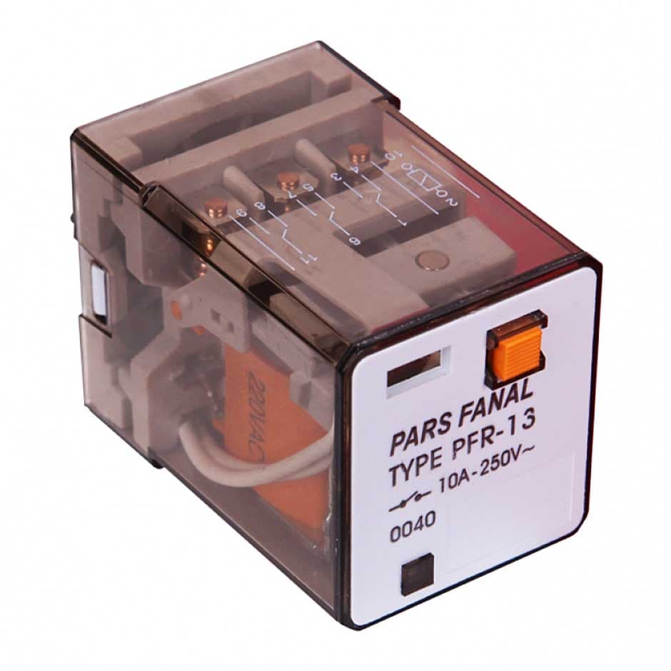 رله شيشه اي سه كنتاك مدل PFR-13 ولتاژ 24VDC