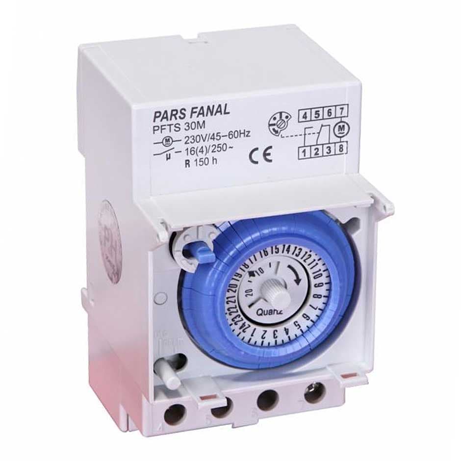 تايمر ذخيره دار 30دقيقه ای مدل PFTS 30M ولتاژ 220V