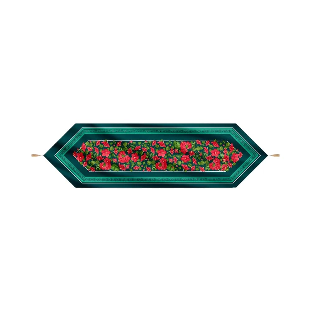 رانر پایین مثلثی مخمل گل سرخ کد 60279