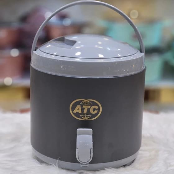 کلمن 8 لیتری داخل استیل ای تی سی ATC رنگ طوسی کد A108