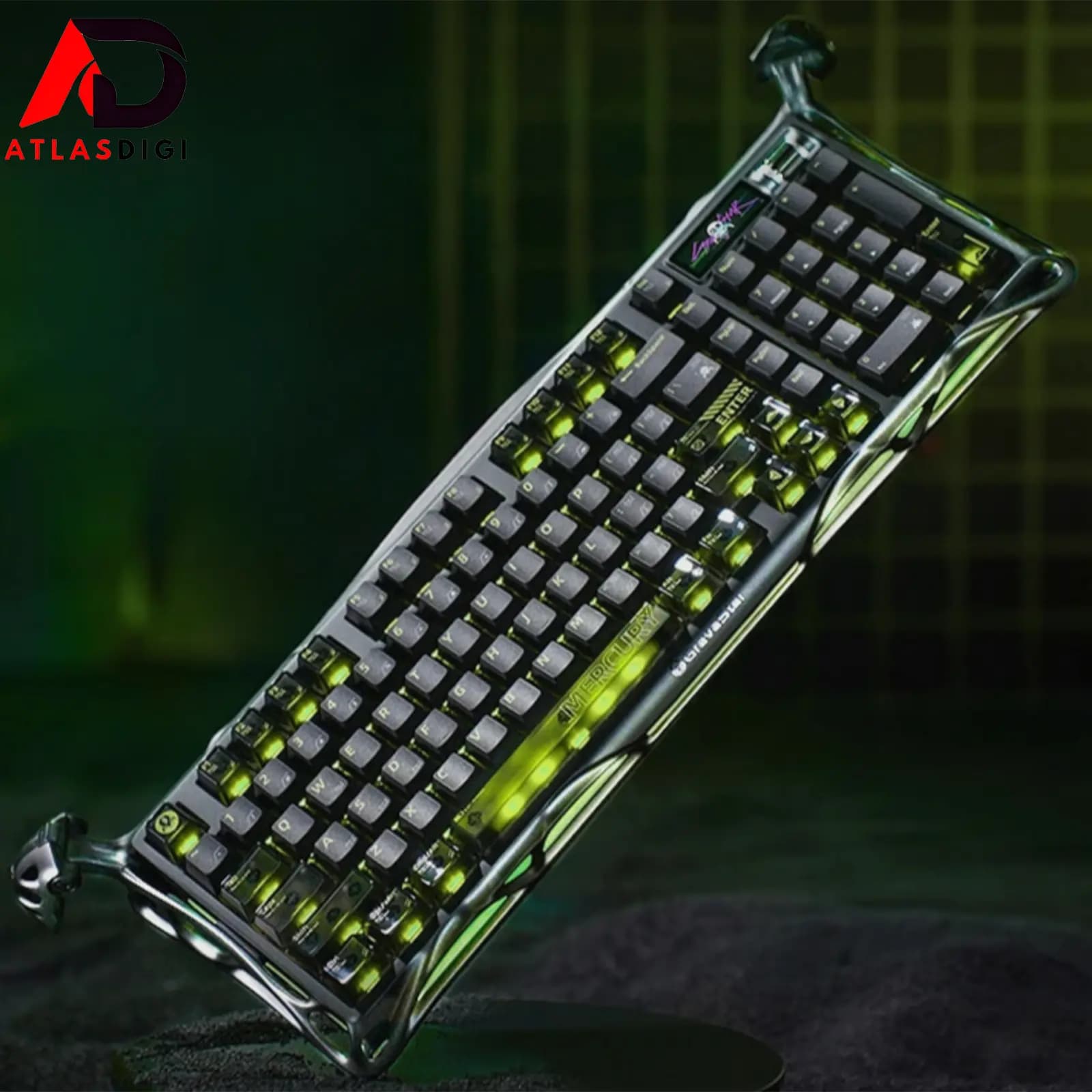 کیبورد مکانیکال گیمینگ گراواستار Gravastar Mercury K98 PRO Mechanical Gaming Keyboard | Aluminum Alloy Frame | Smart Display