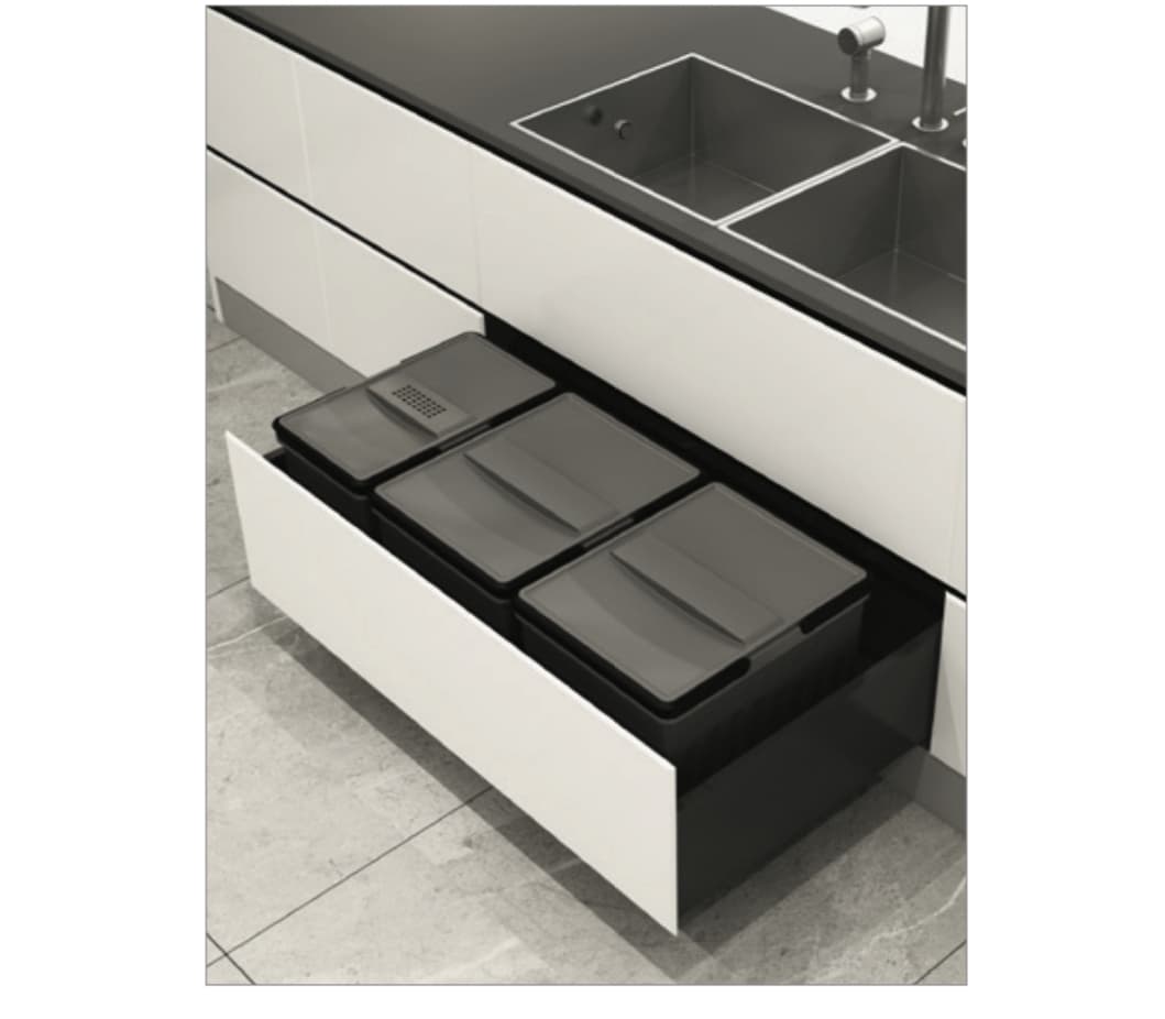 سطل 3 قلو مدل Easy Fit ملونی کد(9038)