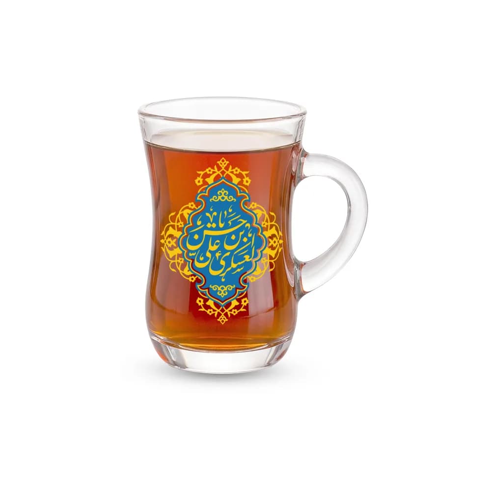 استکان کمر باریک دسته دار یا حسن ابن علی العسکری تک عددی کد 0369