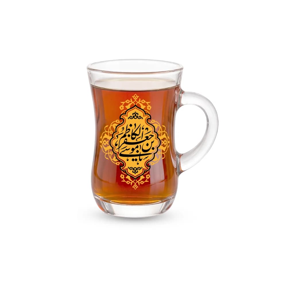 استکان کمر باریک دسته دار یا موسی ابن جعفر الکاظم تک عددی کد 0141 — تصویر ۲