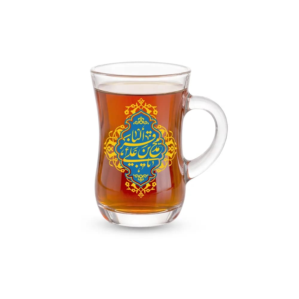 استکان کمر باریک دسته دار محمد ابن علی الباقر کد 0208