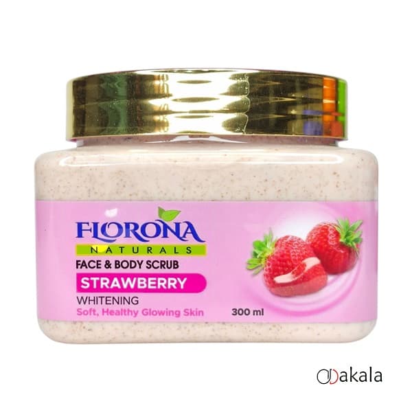 اسکراب شنی فلورونا FLORONA مدل توت فرنگی حجم 300 میل