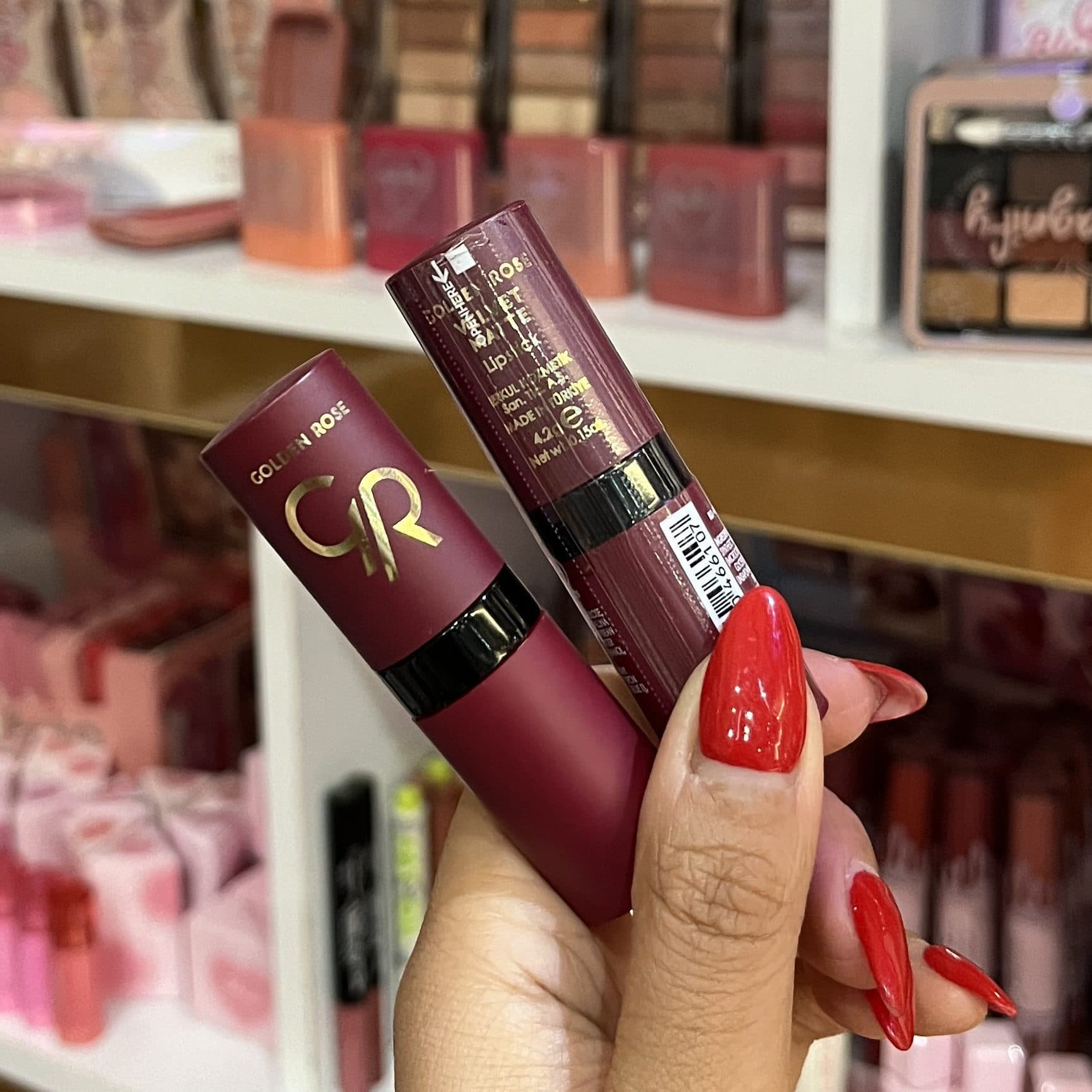 رژلب جامد مات ولوت گلدن رز اورجینال velvet golden rose