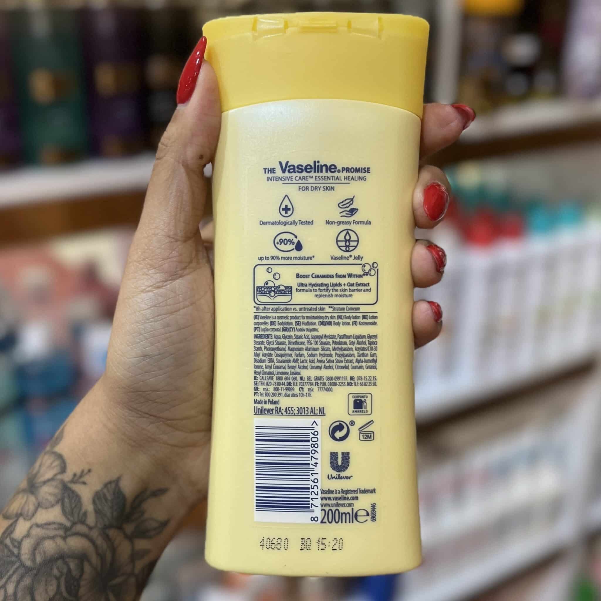 لوسیون بدن وازلین زرد 200میل Vaseline Essential Healing — تصویر ۲