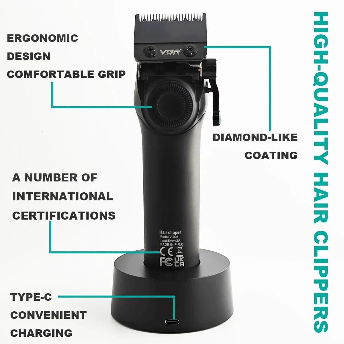 ماشین اصلاح موی سر و صورت وی جی ار مدل V-001 — تصویر ۹