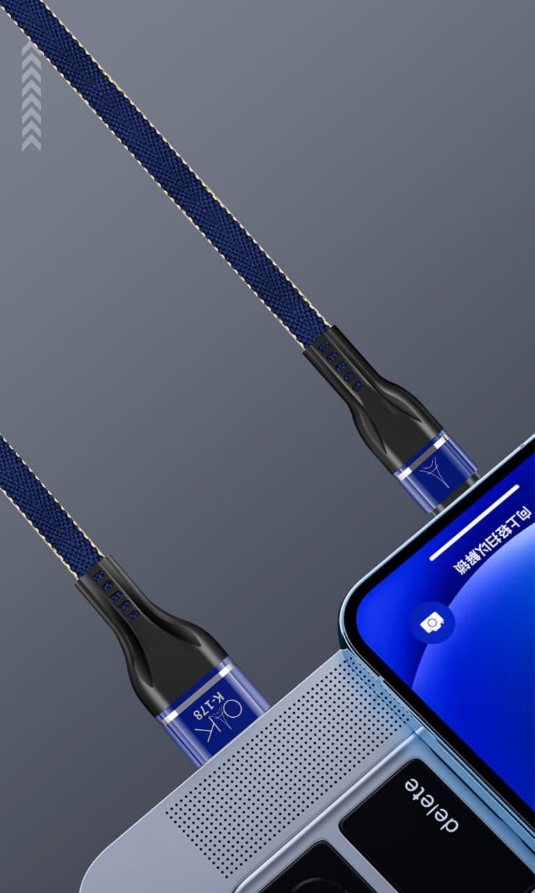 کابل شارژ USB به ایفون oak کد k-178 — تصویر ۴