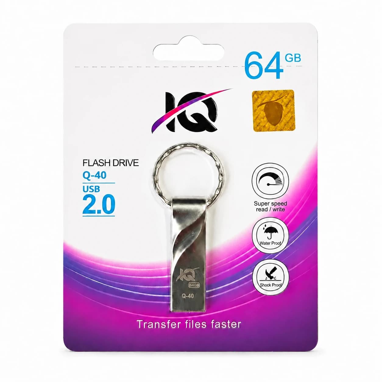 فلش مموری IQ Q-40 ظرفیت 64 گیگابایت | USB 2.0، فروش اقساطی — تصویر ۵
