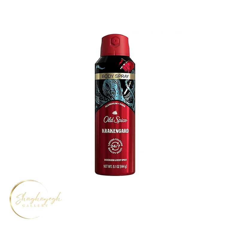 اسپری بدن الد اسپایس بدون آلومینیوم کراکن گارد ۱۴۴ گرم Old Spice Krakengard Aluminum Free Body Spray