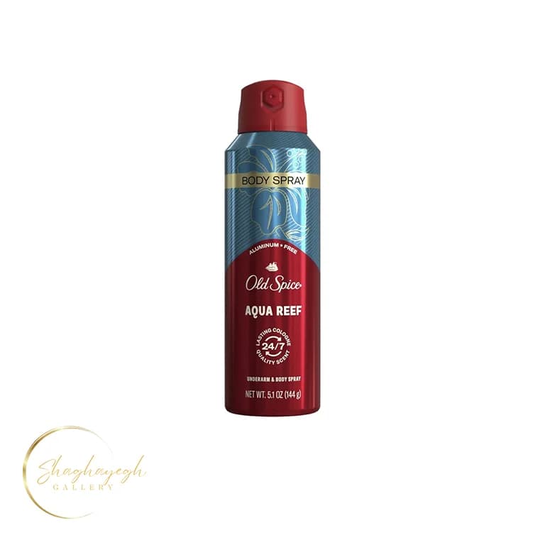اسپری بدن الد اسپایس بدون آلومینیوم آکوا ریف ۱۴۴ گرم Old Spice Aqua Reef Aluminum Free Body Spray