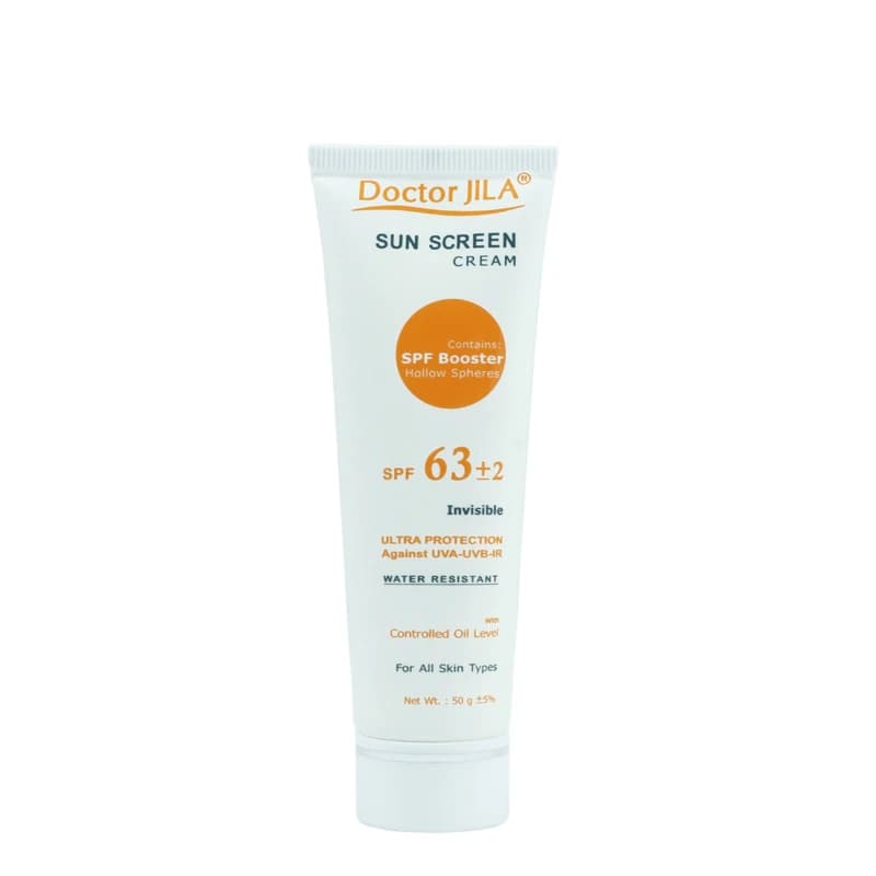 کرم ضد آفتاب بی رنگ دکتر ژیلا با SPF63 مناسب انواع پوست حجم 50 میلی لیتر — تصویر ۲
