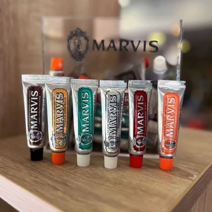 پک ۷ عددی خمیردندان مارویس 25 گرمی اصل ایتالیایی با طعم ها کد 6169 — تصویر ۳