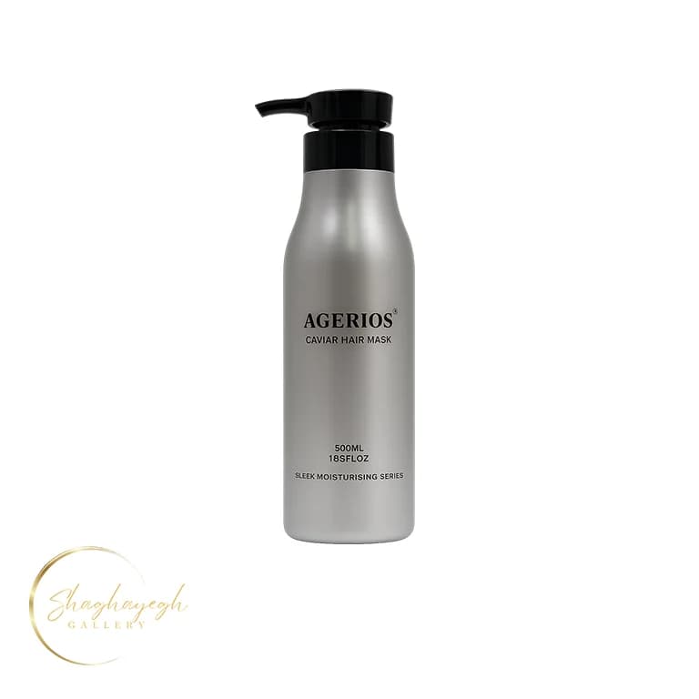 ماسک مو خاویار آگریوس ۵۰۰ میل مدل نقره‌ای Agerios Caviar Hair Mask Silver