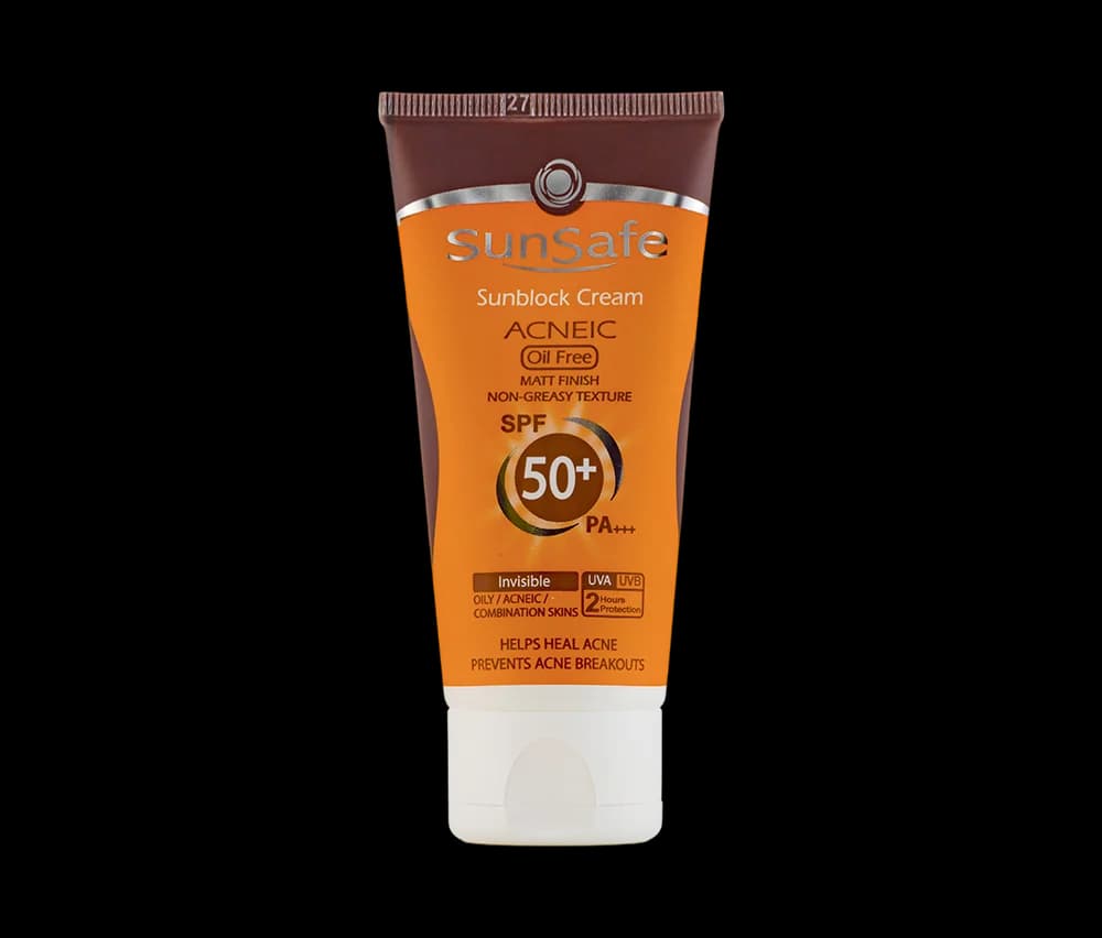 کرم ضد آفتاب فاقد چربی بی رنگ سان سیف با SPF50 مناسب پوست چرب و آکنه ای حجم 50 میلی لیتر — تصویر ۷