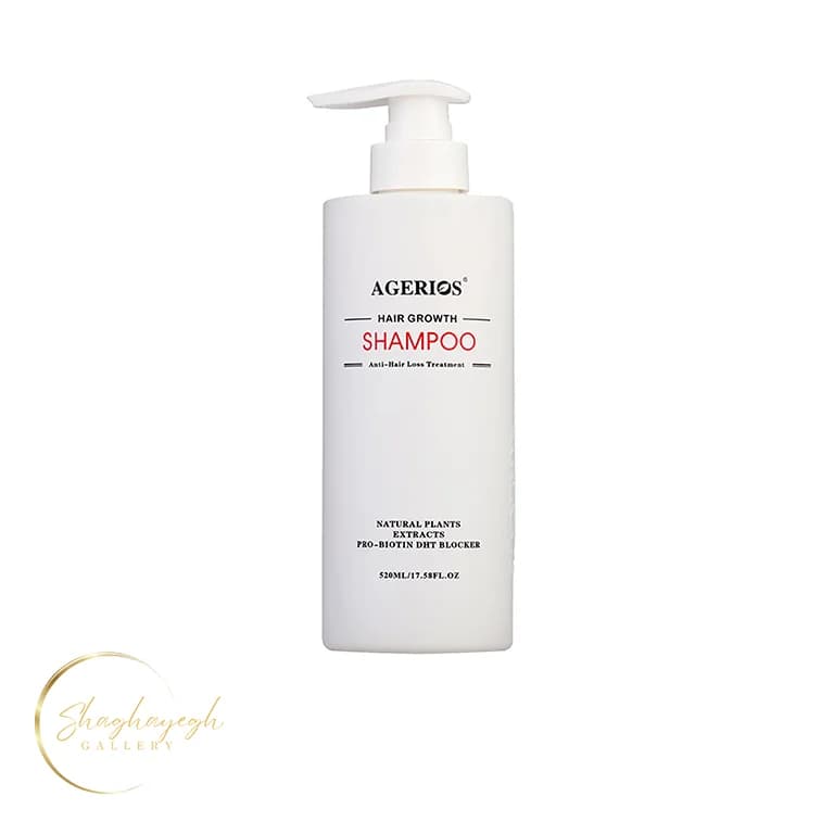 شامپو ضدریزش و تقویت‌کننده رشد مو آگریوس ۵۲۰ میل Agerios Hair Growth Shampoo