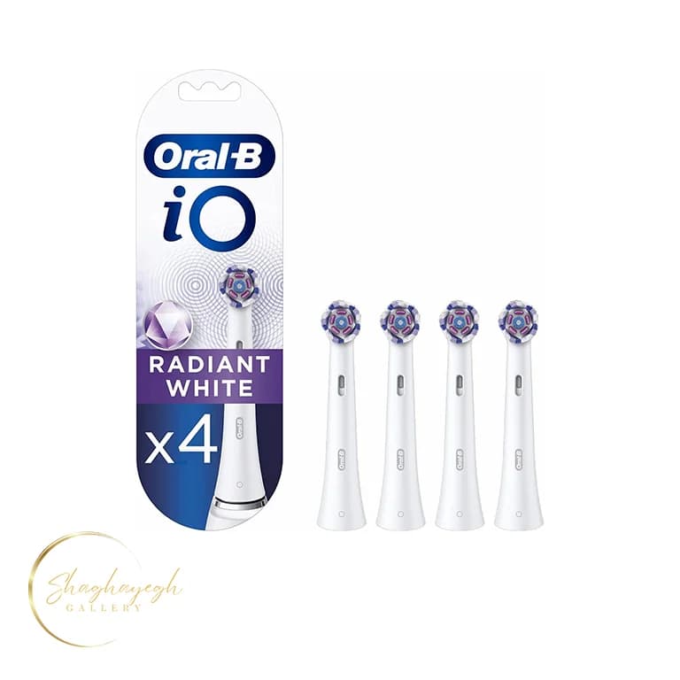 سری مسواک برقی اورال بی آی‌او مدل ریدیِنت وایت بسته ۴ عددی Oral-B iO Radiant White Brush Heads