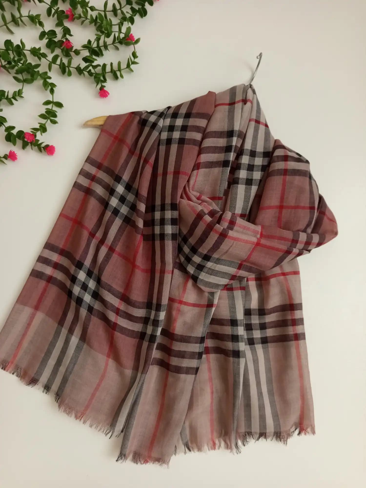 شال نخی وارداتی Burberry قواره200در98