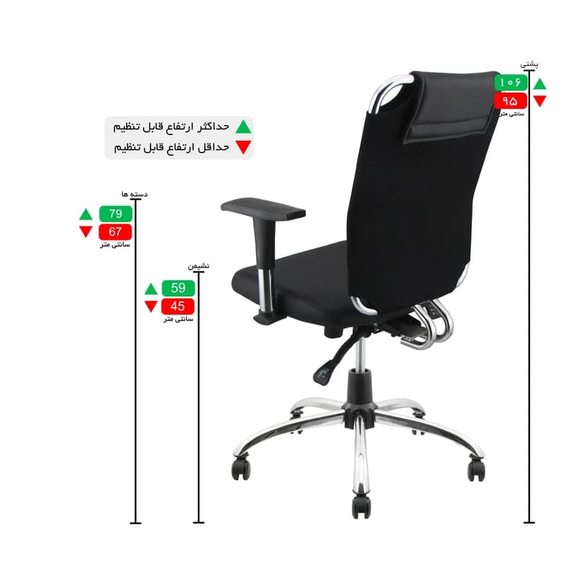 صندلی کارمندی مدل KH410 — تصویر ۲