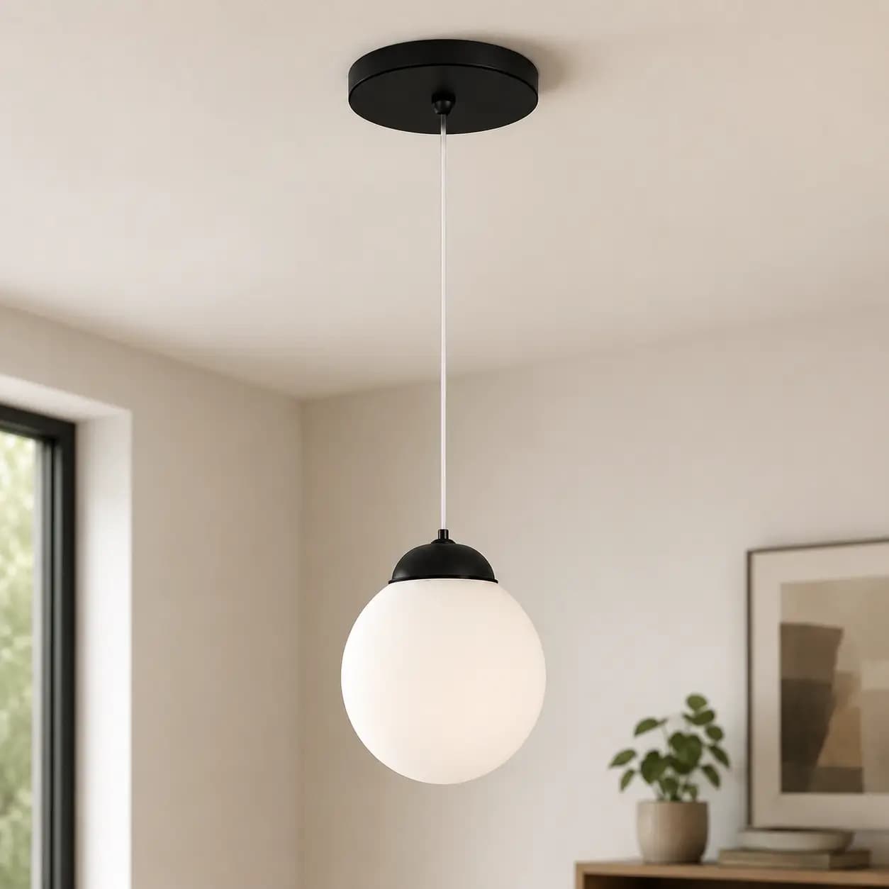 لوستر حبابی تک شعله چشمه نور کد R1203/1