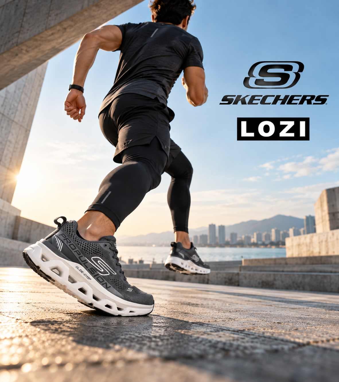 کفش کتانی طبی ورزشی طوسی سفید اسکیچرز GUIDE – STEP | مدل 9637 — تصویر ۲