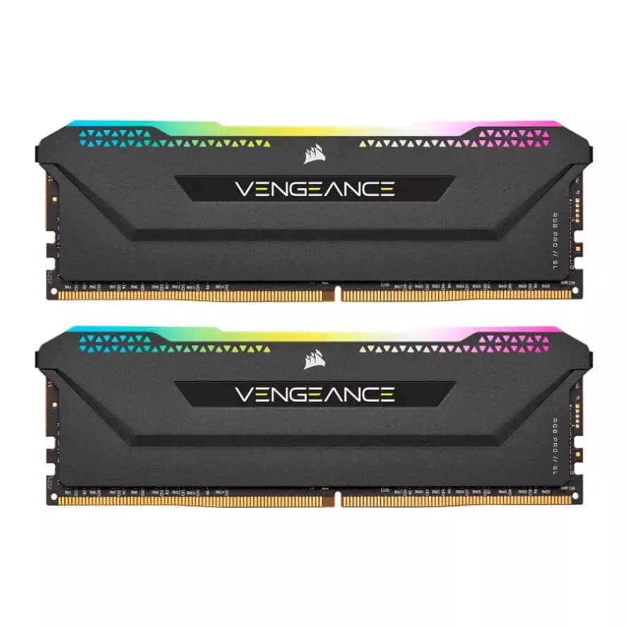 رم دسکتاپ کورسیر دو کاناله Corsair Vengeance RGB SL DDR4 16GB 3200MHZ