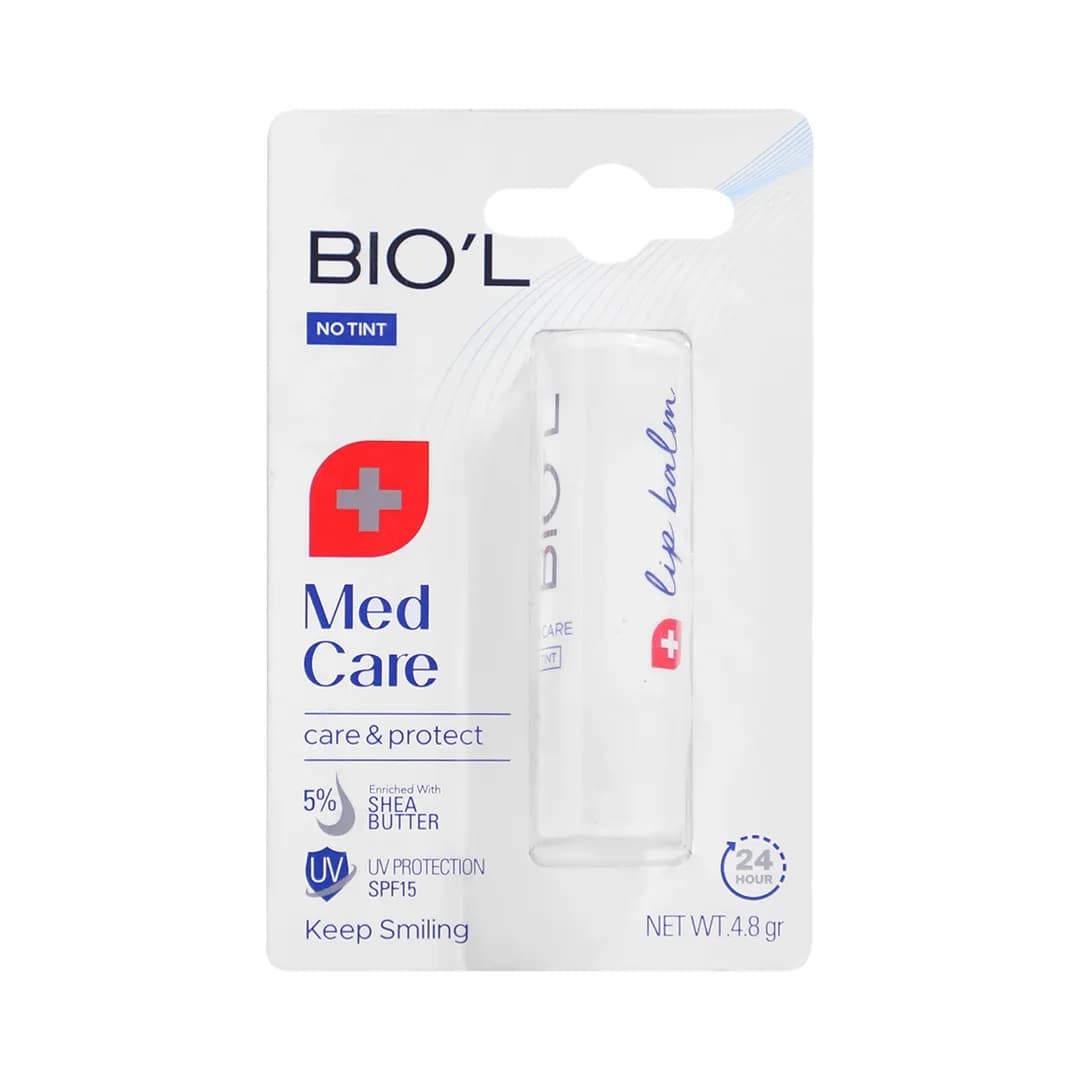بالم لب بیول مدل Med Care بدون رنگ حجم 4.8 گرم/Biol Med Care Lip Balm 4.8 g