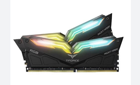 رم دسکتاپ تیم گروپ مدل 3600 Team Group Night Hawk RGB 16GB DDR4 — تصویر ۲
