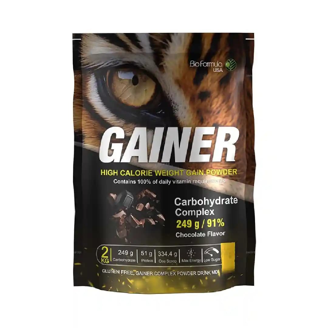 پودر گینر کربوهیدرات کمپلکس بایو فرمولا با طعم شکلات وزن 2000 گرمی/Bio Formula Carbohydrate Complex Gainer Powder Vanilla Flavour 2000 g