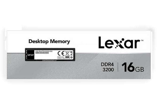 رم دسکتاپ لکسار مدل Lexar H320 3200MHZ 16GB DDR4 — تصویر ۳