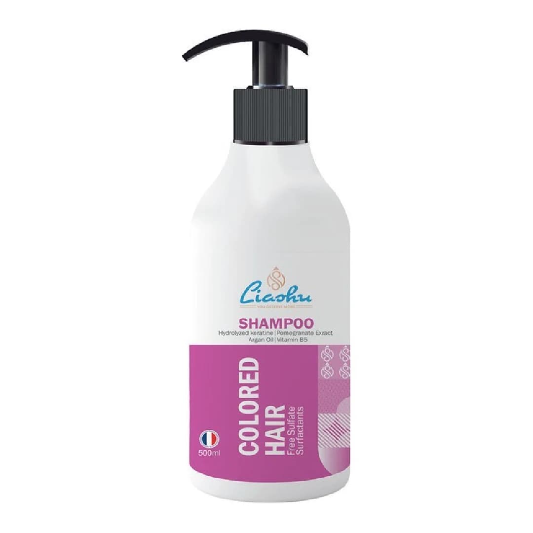 شامپو مو فاقد سولفات لیاشو مخصوص موهای رنگ شده 500 میلی لیتر/liashu colored hair shampoo 500ml