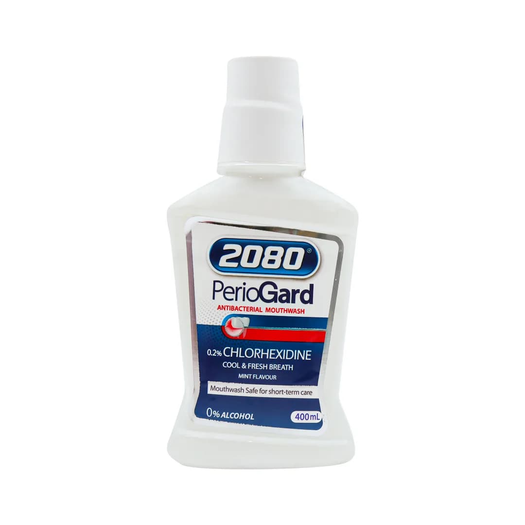 دهانشویه پریو گارد حاوی کلرهگزیدین 2080 حجم 400 میلی لیتر/Perio Gard Chlorhexidine 2080 Mouthwash 400 ml