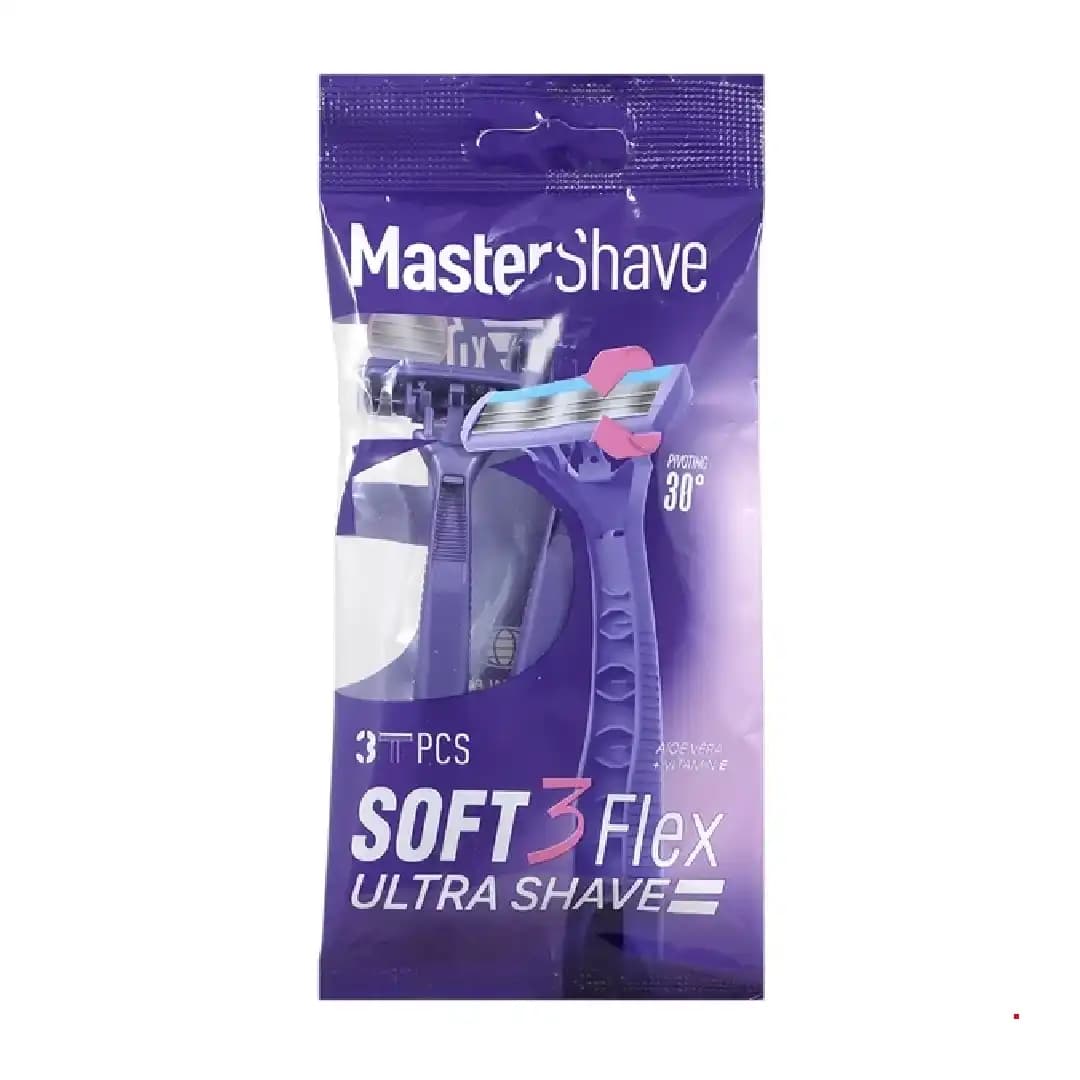 خودتراش 3 لبه سافت 3 فلکس مستر شیو 3 عددی/Master Shave Soft 3 Flex Ultra Shave 3 Blade — تصویر ۲