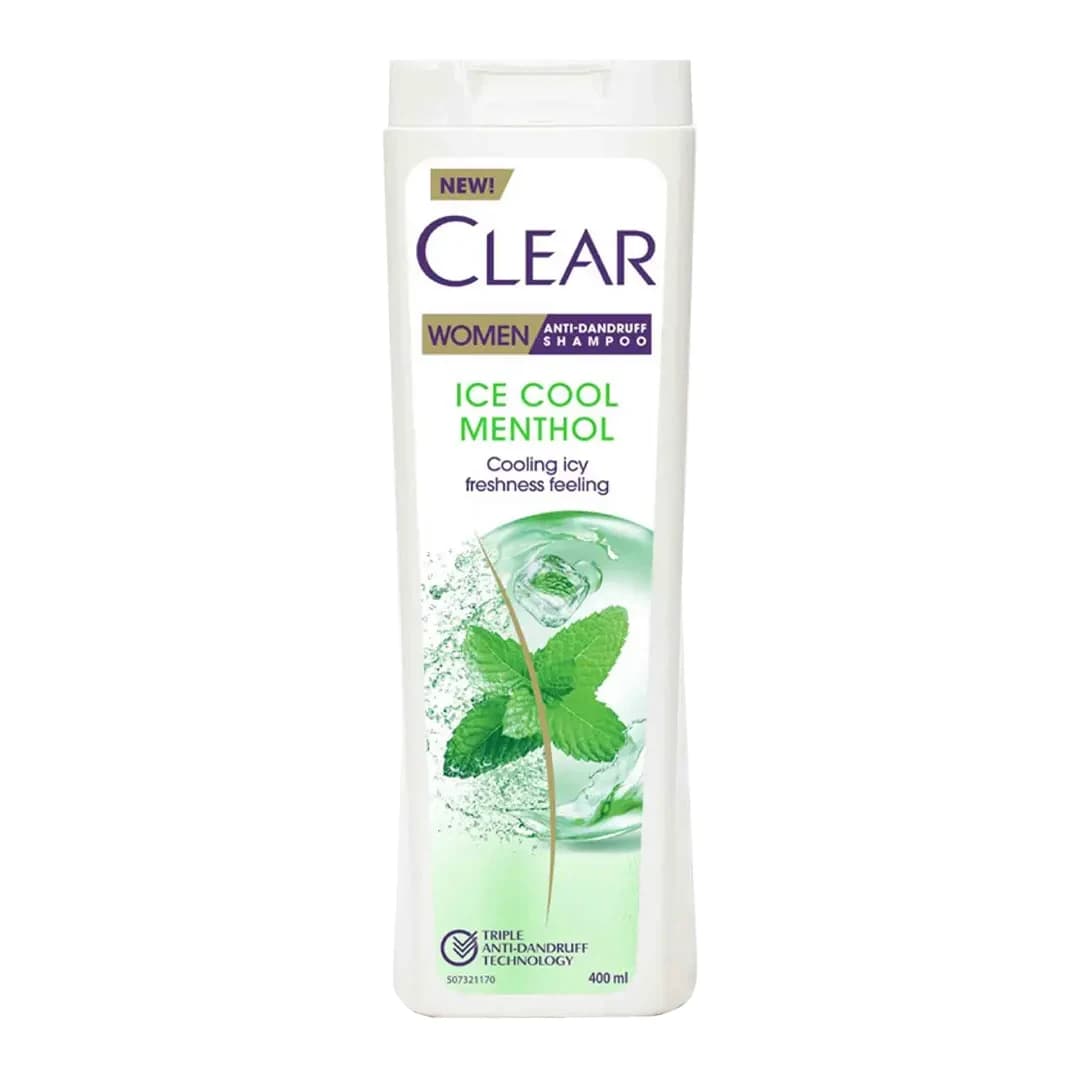 شامپو ضد شوره خنک کننده نعنایی یخی کلییر مناسب بانوان 400 میلی لیتر/Clear Anti Dandruff Shampoo For Women 400ml