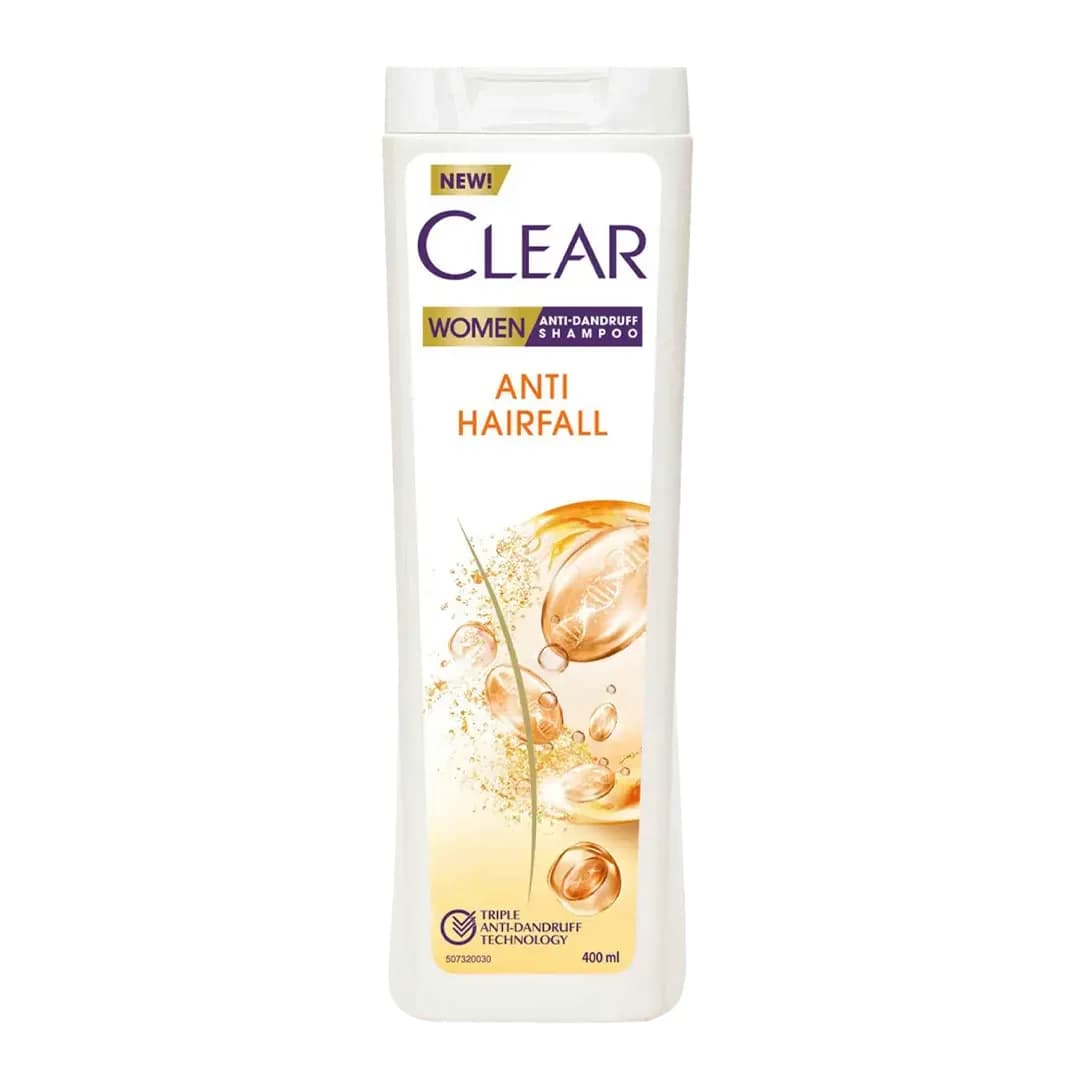 شامپو ضد شوره و ضد ریزش کلییر مناسب بانوان حجم 400 میلی لیتر/Clear Women Anti Dandruff And Anti Hair Loss Shampoo 400 ml
