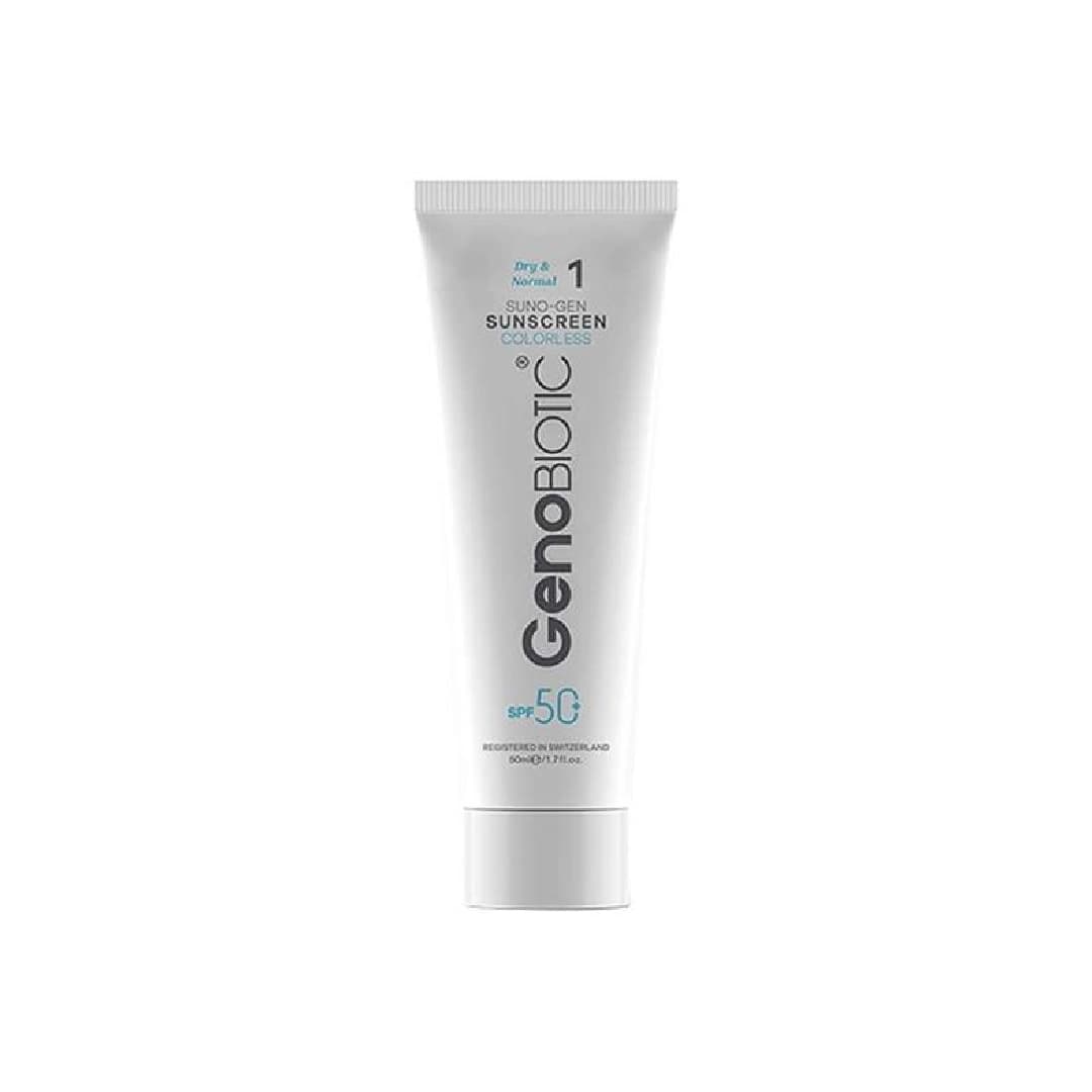 کرم ضد آفتاب ژنو بایوتیک بی رنگ کد 1 مخصوص پوست نرمال و خشک 50 میل/Geno 1 Biotic Sunscreen Cream SPF50 For Normal & Dry Skin Colorless 50ml — تصویر ۲