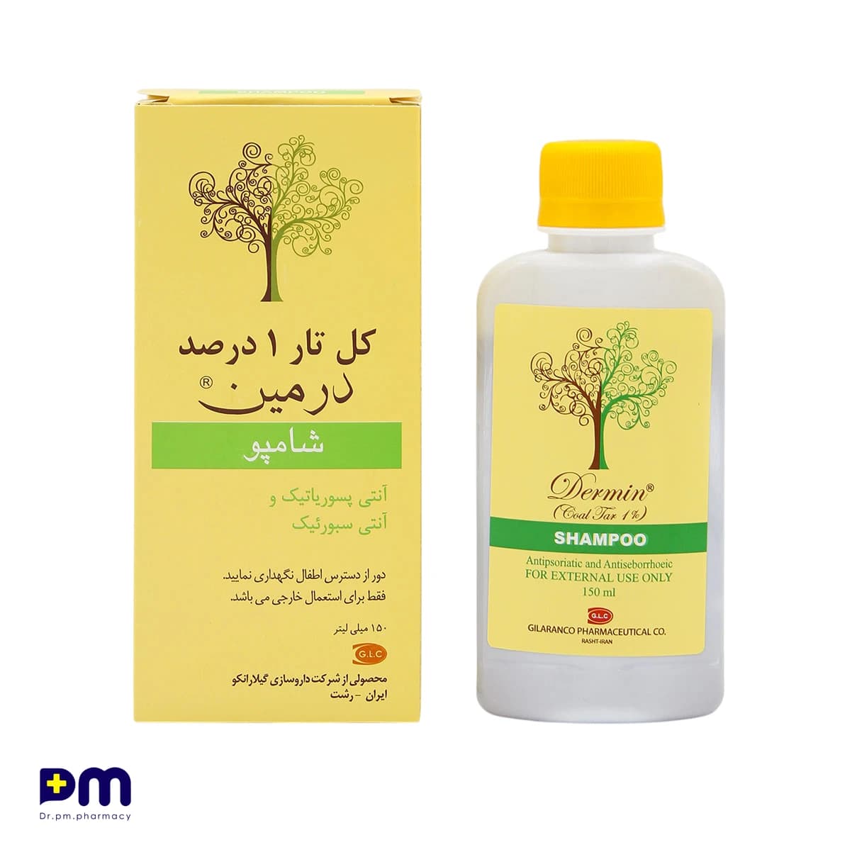 شامپو کل تار ۱ درصد درمین گیلارانکو