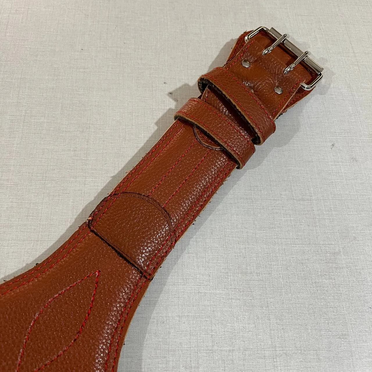 کمربند بدنسازی چرمی اعلا(طول حدودی 110 الی 120 سانت) کد 8477 — تصویر ۴
