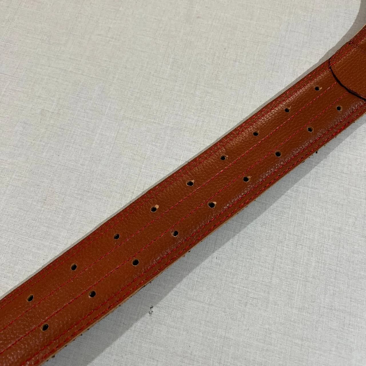 کمربند بدنسازی چرمی اعلا(طول حدودی 110 الی 120 سانت) کد 8477 — تصویر ۵
