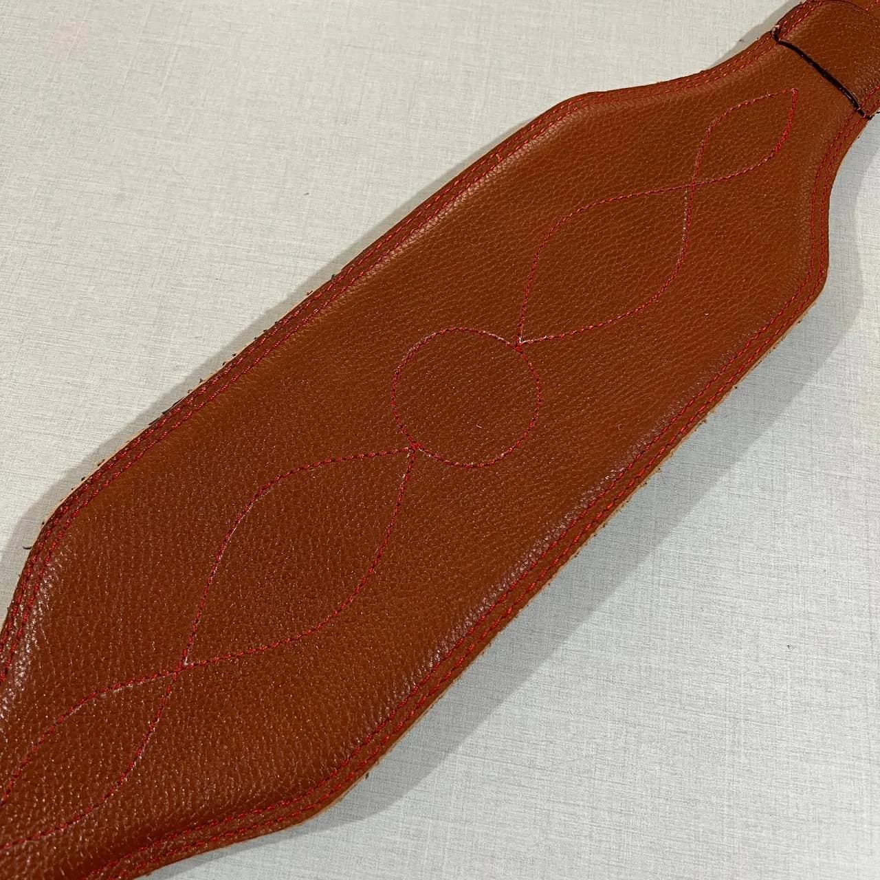 کمربند بدنسازی چرمی اعلا(طول حدودی 110 الی 120 سانت) کد 8477 — تصویر ۳