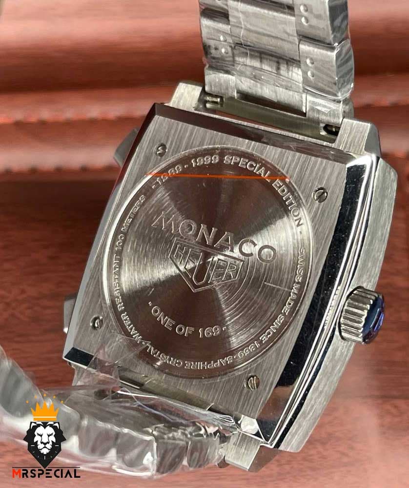 ساعت مچی مردانه تگ هویر موناکو استیل کرنوگراف صفحه مشکی Tag heuer Monaco 020164 — تصویر ۳
