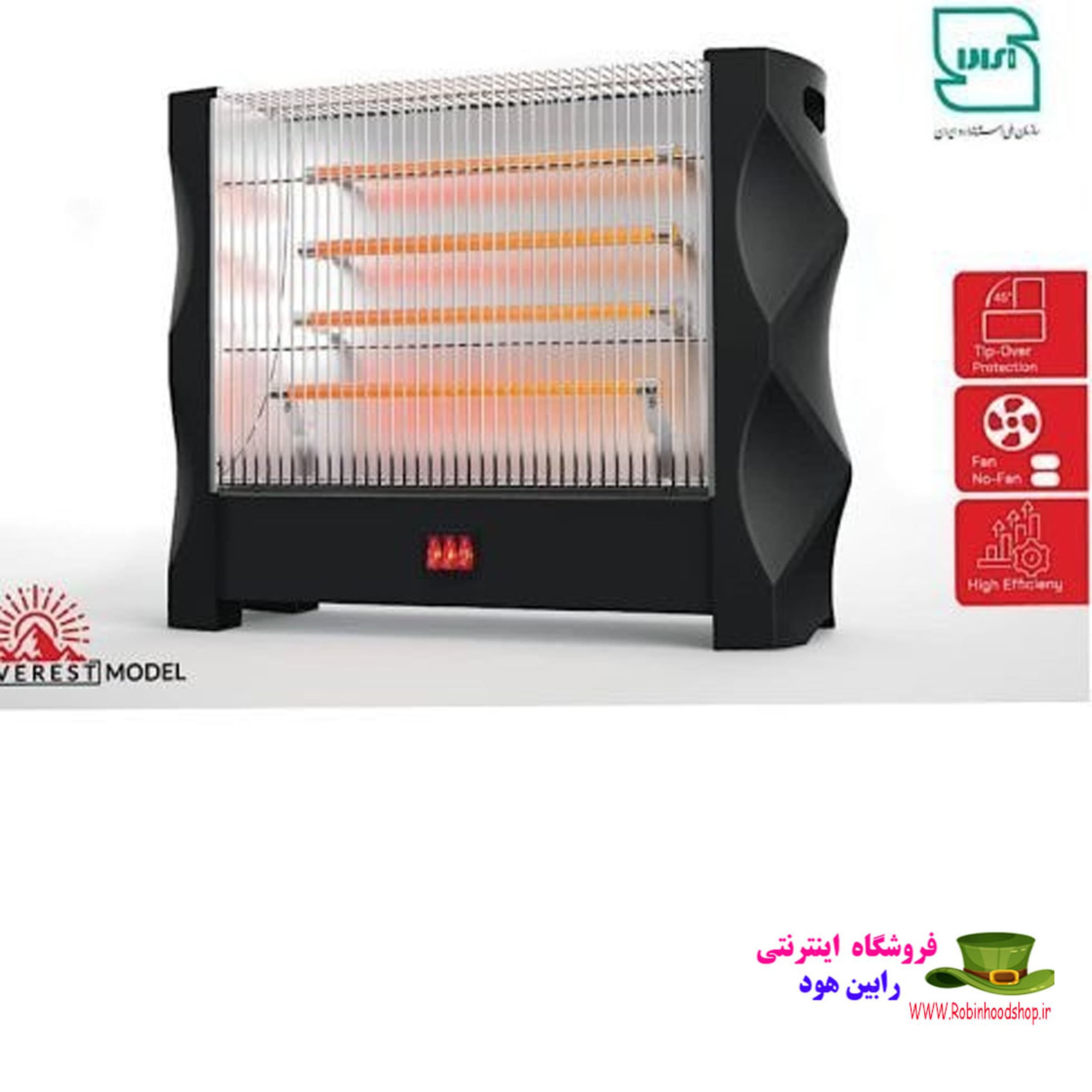 بخاری برقی اورست فن دار کرستون