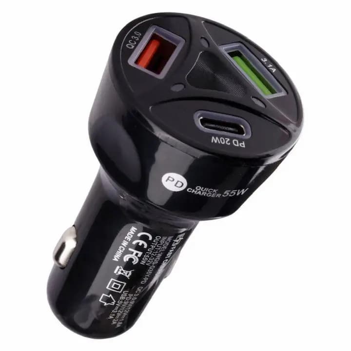 شارژر فندکی 55 وات پی دی مدل FAST CHARGER