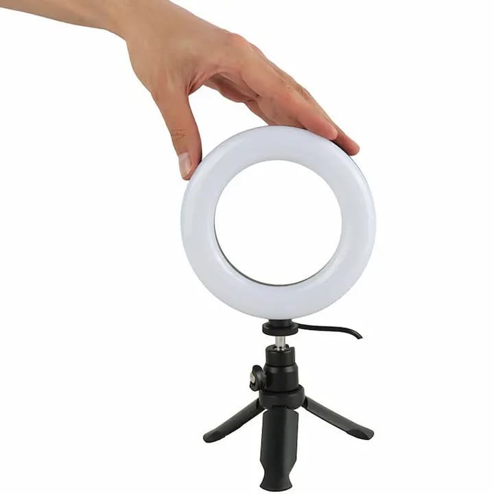 رینگ لایت ارلدام مدل ET-ZP29 به همراه سه پایه و با قابلیت تنظیم دمای رنگ