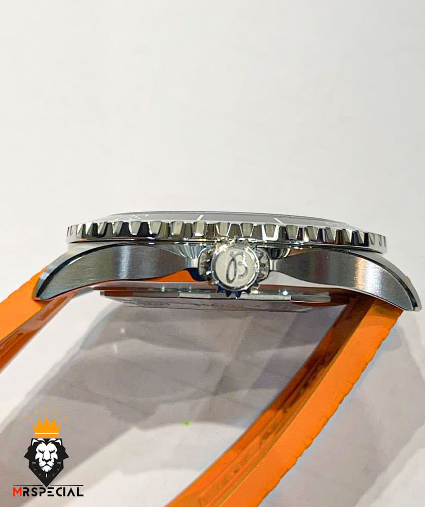 ساعت برایتلینگ مردانه اتوماتیک بند رابر نارنجی صفحه نارنجی Breitling Super Ocean 02012 — تصویر ۵