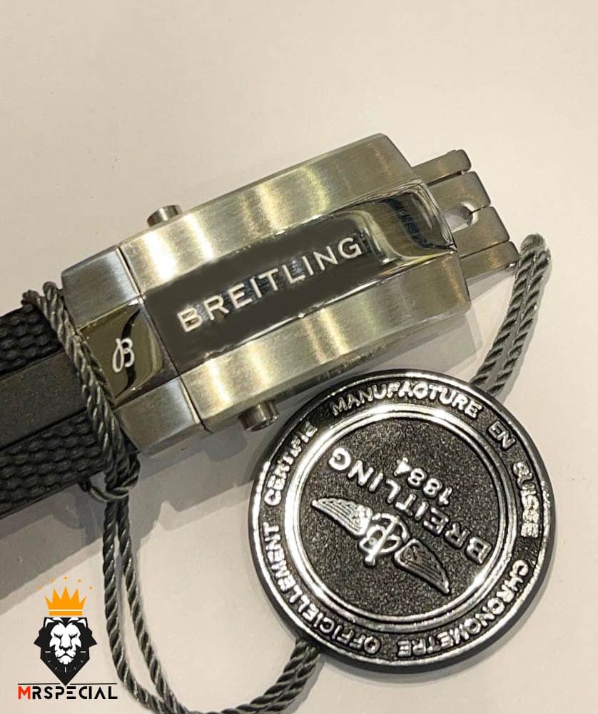ساعت برایتلینگ مردانه اتوماتیک بند رابر مشکی صفحه زرد Breitling Super Ocean 02011 — تصویر ۸