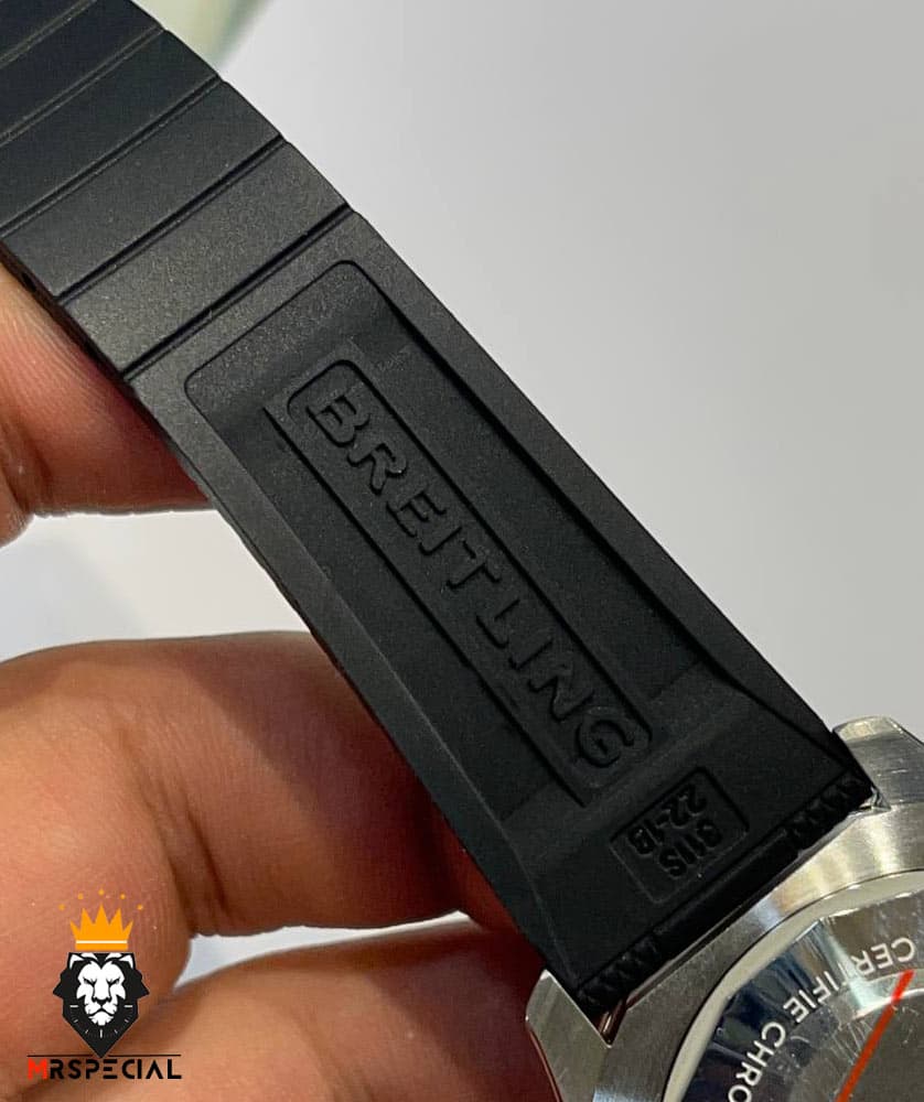 ساعت برایتلینگ مردانه اتوماتیک بند رابر مشکی صفحه زرد Breitling Super Ocean 02011 — تصویر ۵