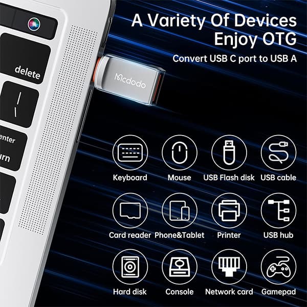 مبدل USB به USB-C مکدودو مدل OT-8730 — تصویر ۶